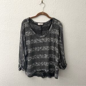 Lightweight Charcoal Striped Sweater